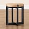 Baxton Studio Horace Rustic and Industrial Natural Brown Finished Wood and Black Finished Metal End Table 179-11408-Zoro - alternate 4